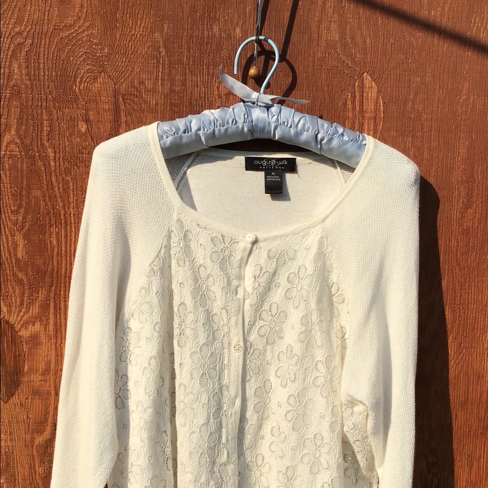 Square neck mixed fiber light weight sweater